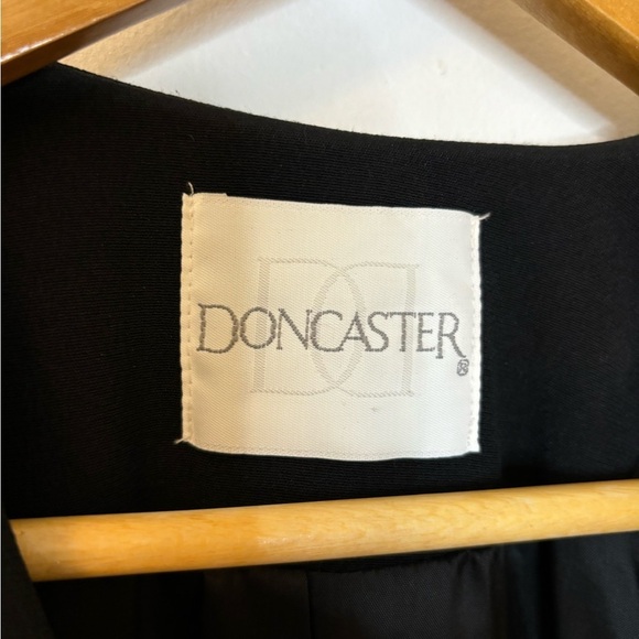 Doncaster Black Wool Single Button 80s Style Long Blazer - Picture 2 of 10